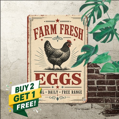 Farm fresh eggs - farm, style